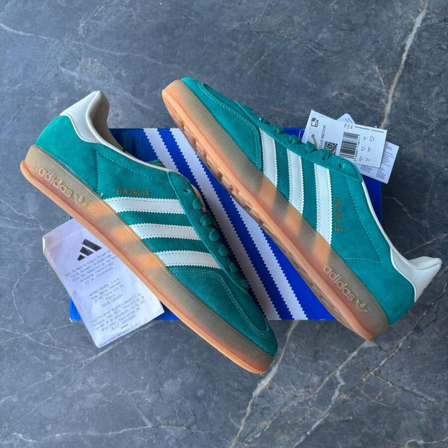 adidas gazelle indoor Modelo: JQ8391. Zapatillas Adidas Gazelle Indoor color verde esmeralda con detalles blancos